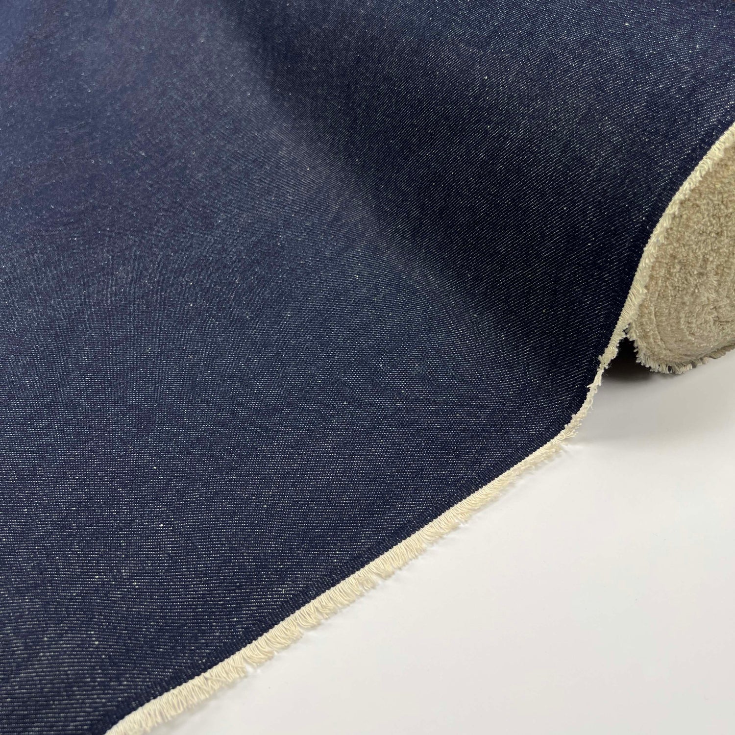 10.5oz Forge Denim Blue Cotton Woven Trouser Fabric Roll