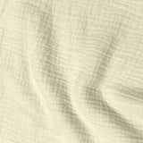 100% Cotton 126Gsm Double Gauze Crinkled Fabric Cream