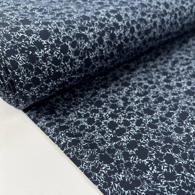 100% Cotton Floral Navy Dress Fabric Nightbloom Bolt