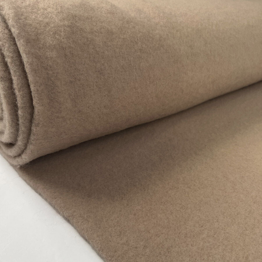 100% Fleece Wool Beige Australian Virgin Oeko Tex Knitted Coat Fabric Roll