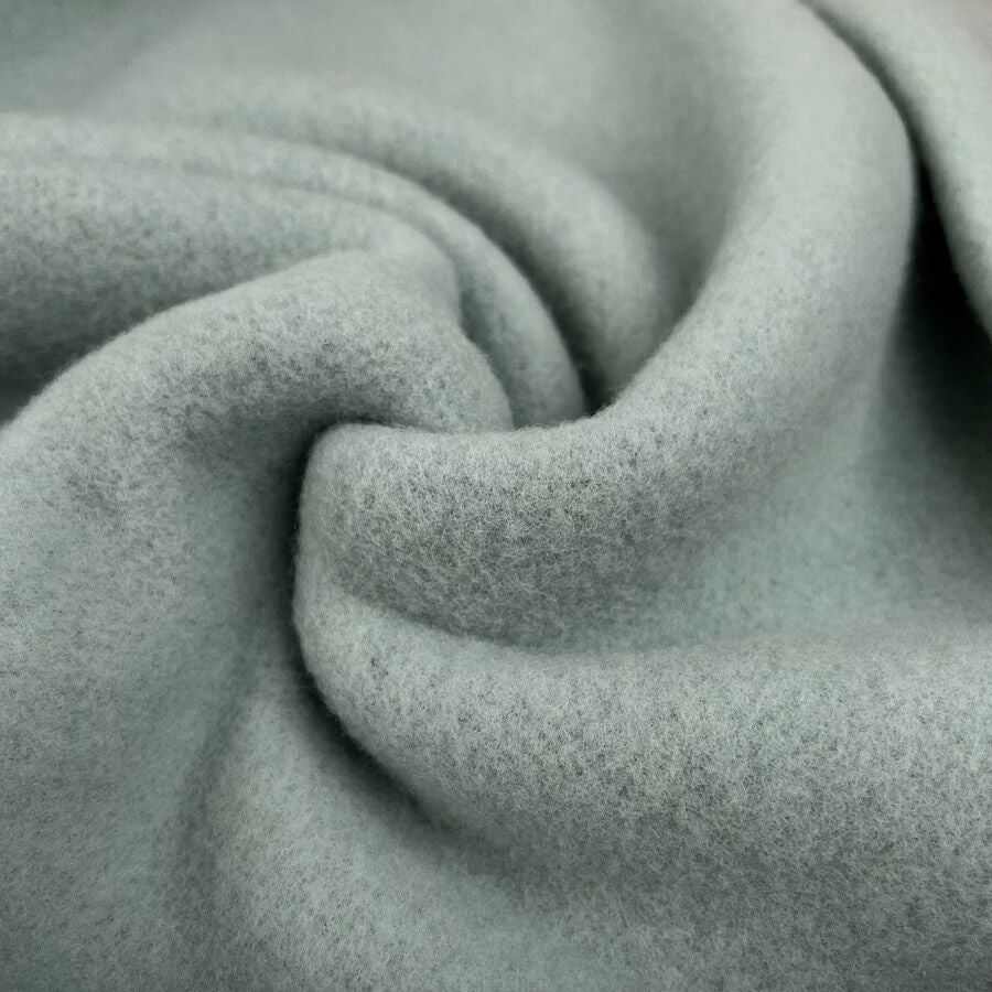 100% Fleece Wool Duck Egg Blue Australian Virgin Oeko Tex Knitted Coat Fabric
