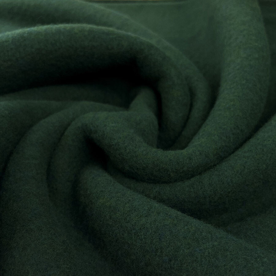100% Fleece Wool Forest Green Australian Virgin Oeko Tex Knitted Coat Fabric Cu D8C127B1 8057 4E70 A8D0 Ebf75033F81A