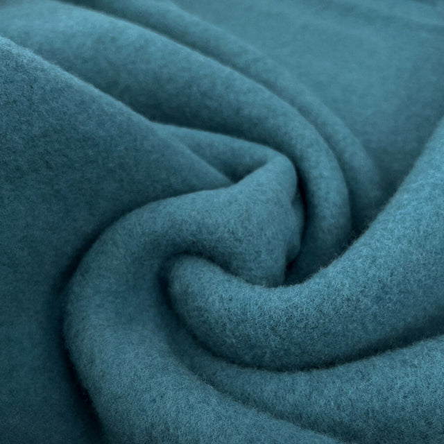 100% Fleece Wool Turquoise Australian Virgin Oeko Tex Knitted Coat Fabric