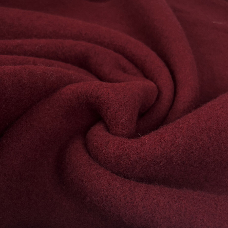 100% Fleece Wool Wine Red Australian Virgin Oeko Tex Knitted Coat Fabric
