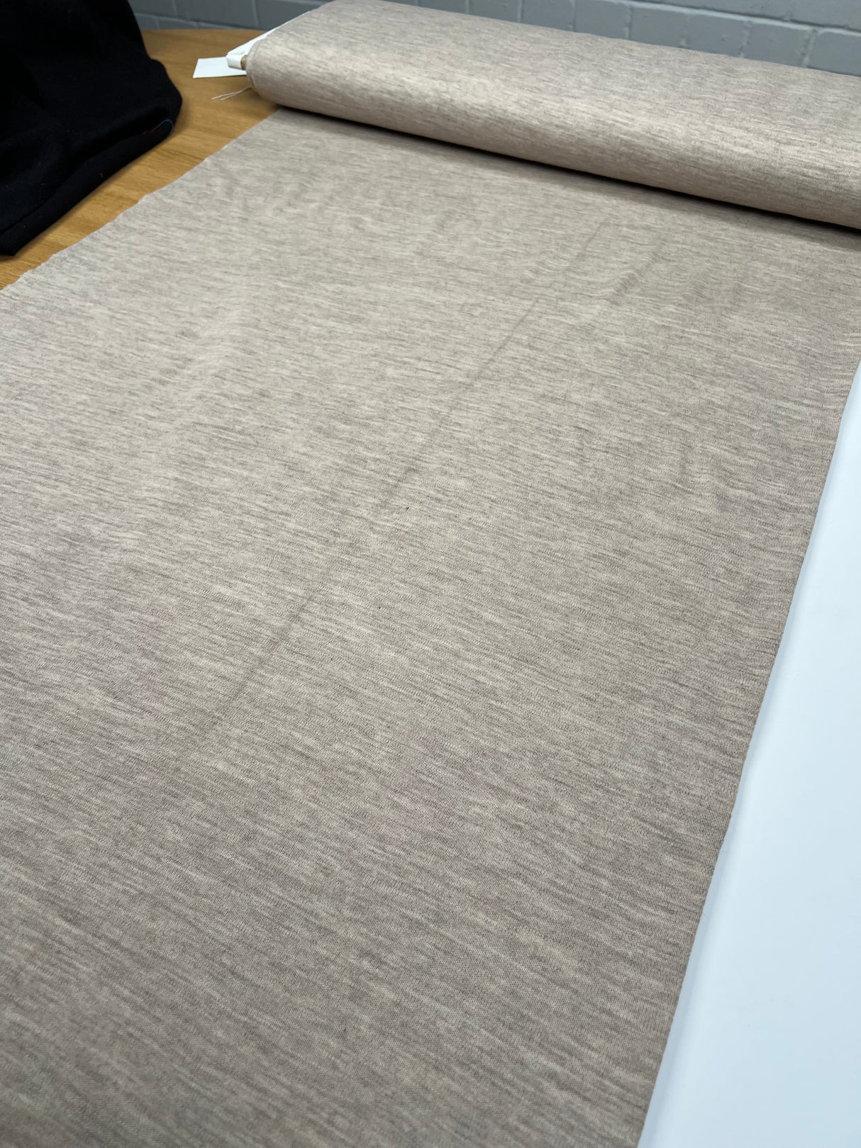 100% Merino Wool Jersey Ecru Fault