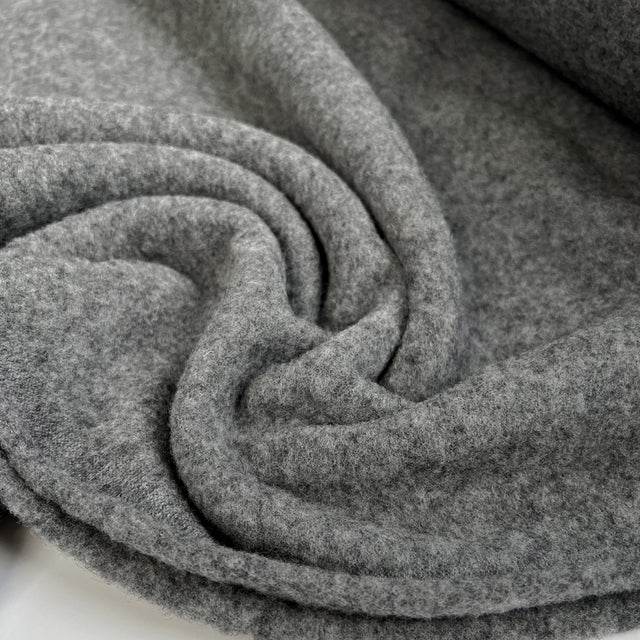 100% Merino Wool Mid Grey Warm Coating Fabric CU