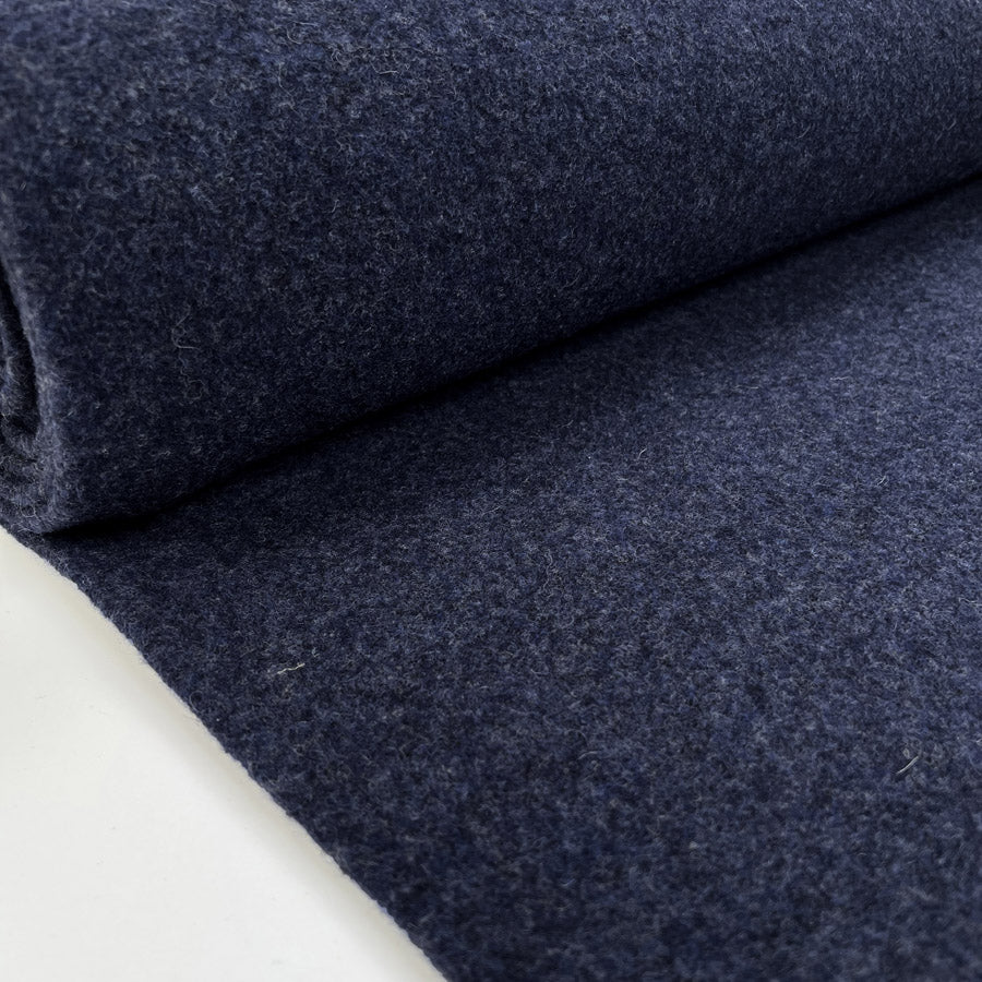 100% Merino Wool Navy Blue Warm Coating Fabric Bolt