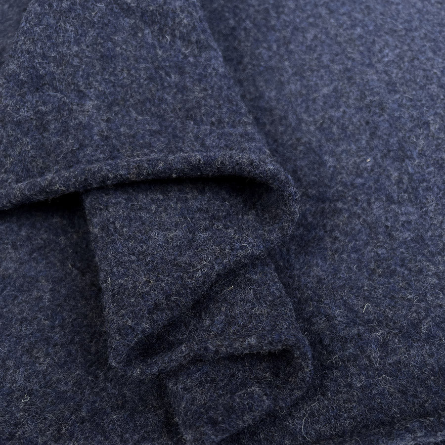 100% Merino Wool Navy Blue Warm Coating Fabric Fold