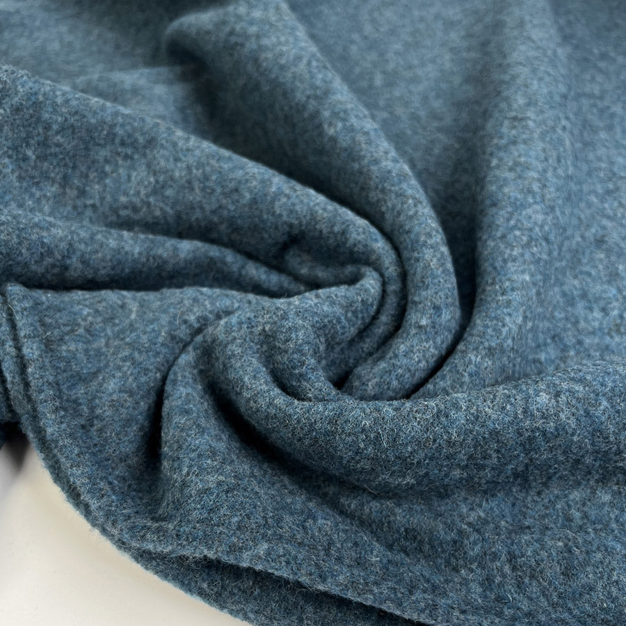 100% Merino Wool Petrol Blue Warm Coating Fabric CU