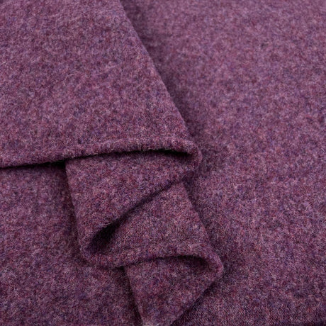 100% Merino Wool Purple Warm Coating Fabric Fold