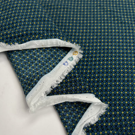 100% Tencel Jade Lattice Abstract Print Dress Fabric Fold