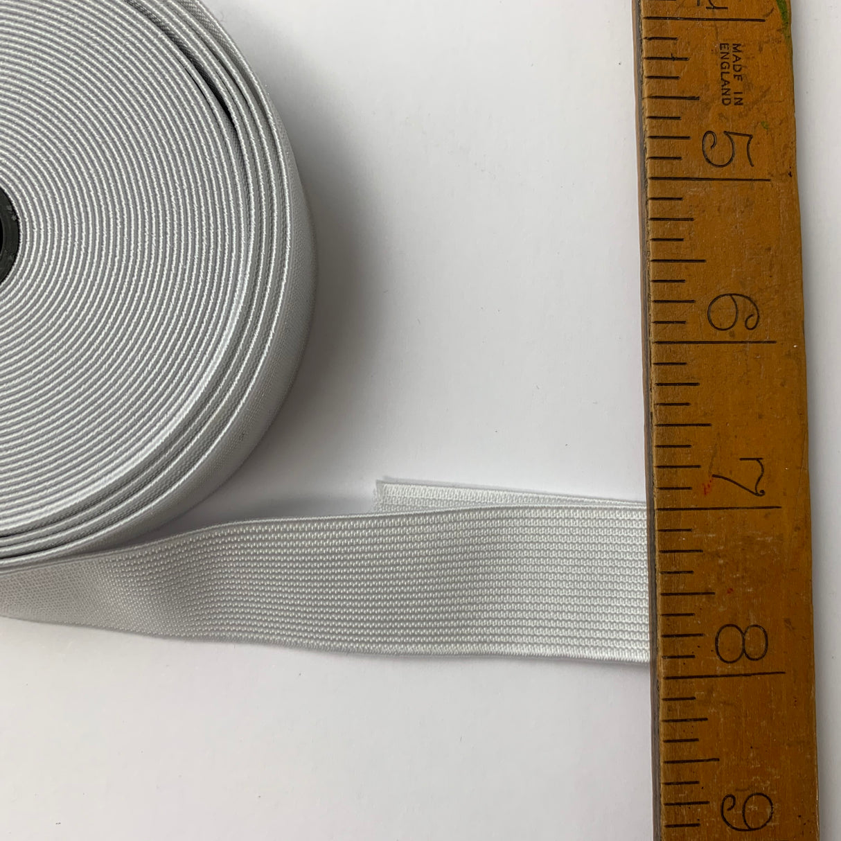 Elastic White 25Mm