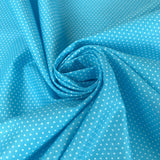 Remnant sewing room micro dot turquoise 1m