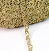10mm Gold Lurex Trimming Edging Crafts Cu