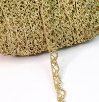 Gold Lurex Trim - Scallop (10mm)
