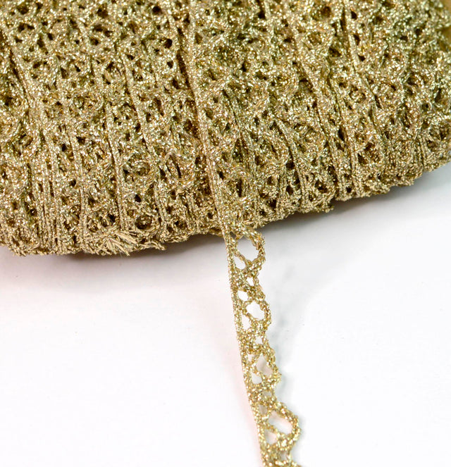 10mm Gold Lurex Trimming Edging Crafts Cu