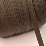10mm Grey Cotton Heringbone Webbing Bunting Tape Crafts Cu
