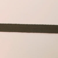 14mm Grey Cotton Herringbone Webbing