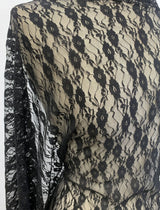 Remnant stretch lace black 2-28m