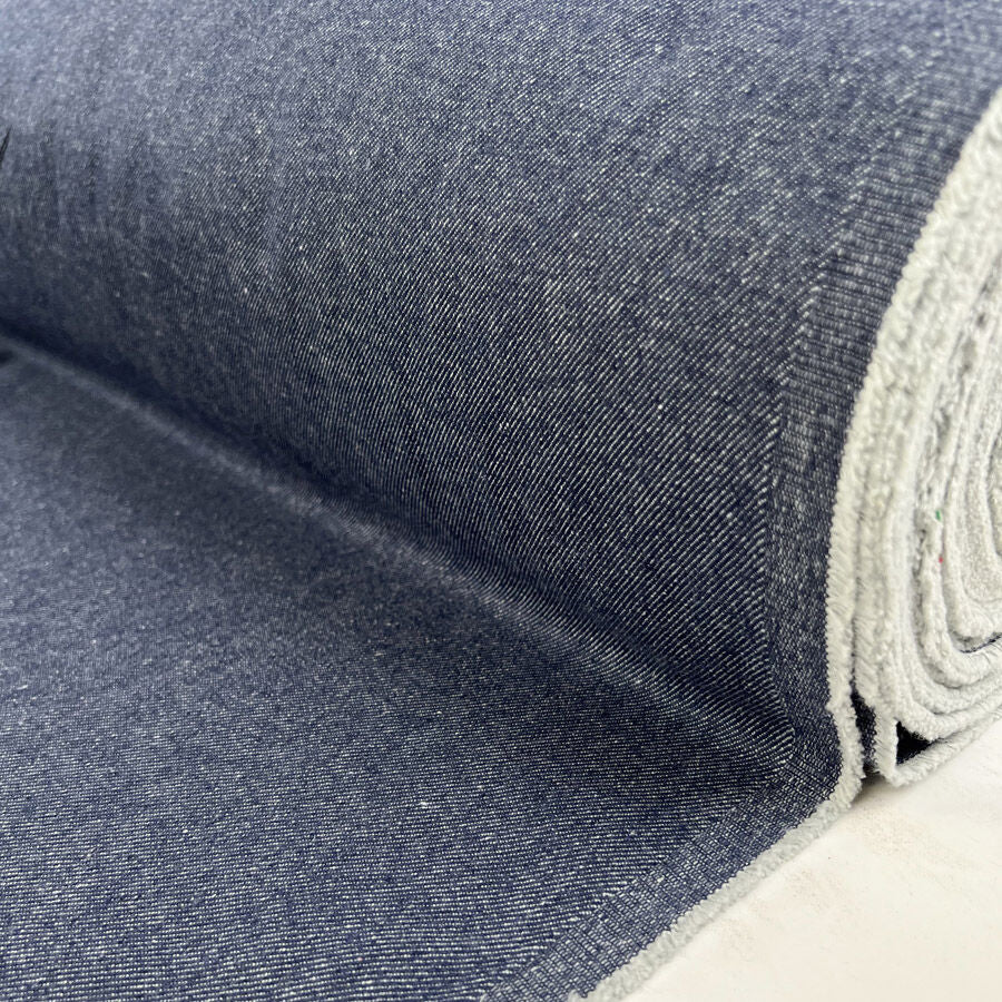 11oz Eco Denim Mid Blue Recycled Cotton Recycled Polyester Jean Fabric Roll