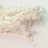 12mm Small Daisy White Cotton Trim Crafts Fabric Cu1