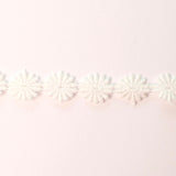 12mm Small Daisy White Cotton Trim Crafts Fabric S1