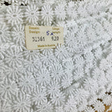 12mm White Austrian Daisy Applique Cotton Lace Trim 2