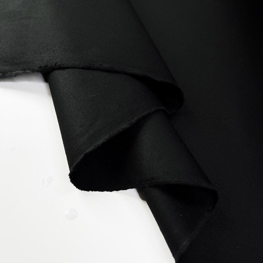 Water resistant cotton cambric 6oz black