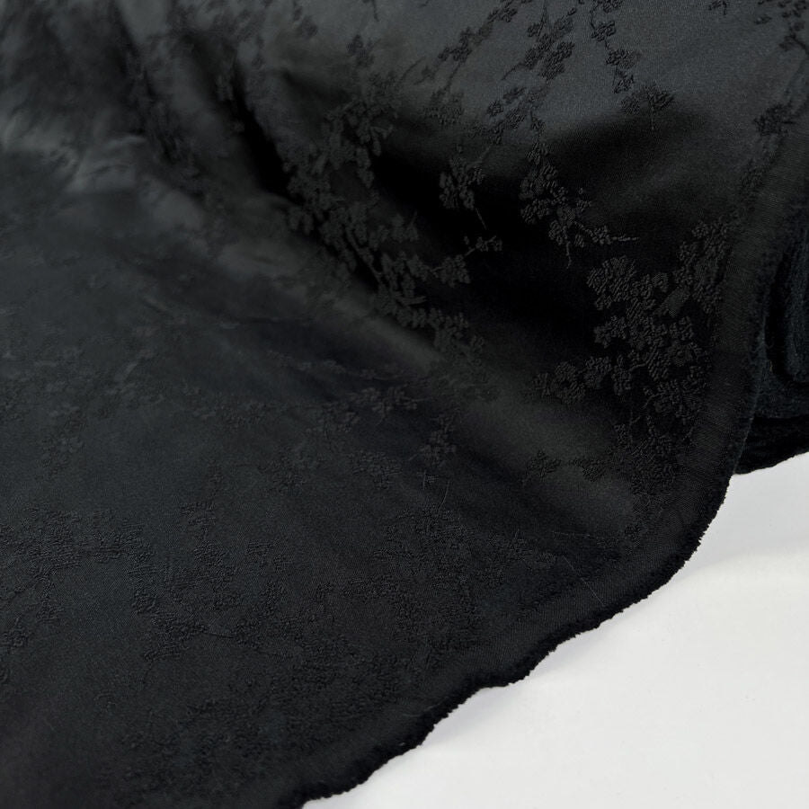 Satin brocade black