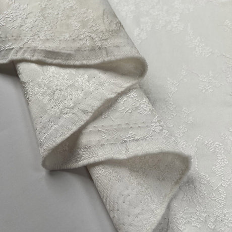 Satin brocade off white