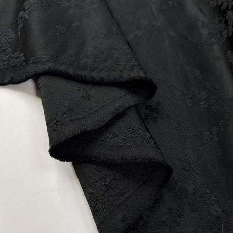 Satin brocade black