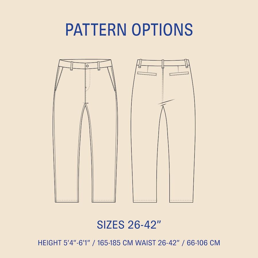 Wardrobe by me chino pants pattern