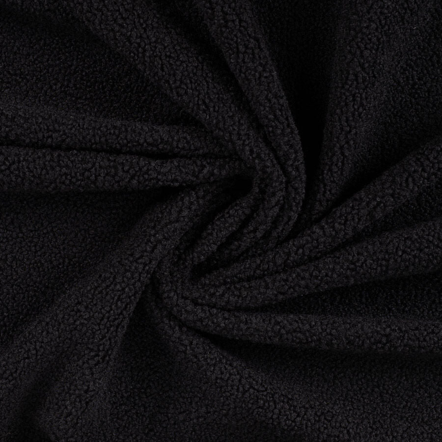 400gsm sherpa suede black