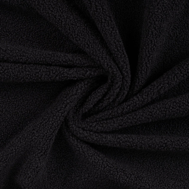 400gsm sherpa suede black
