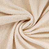 400gsm sherpa suede ecru