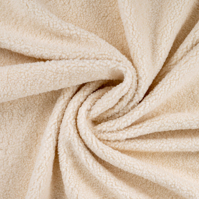 400gsm sherpa suede ecru