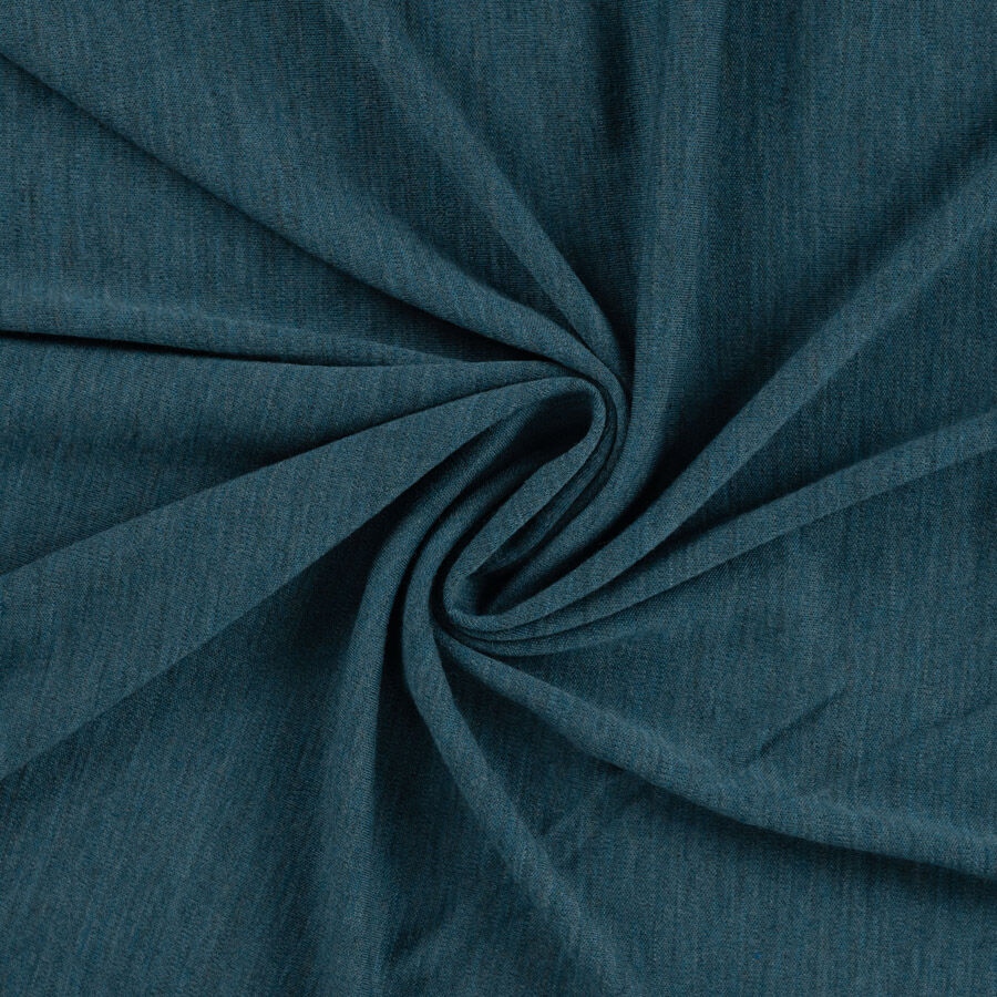 100% merino wool jersey petrol