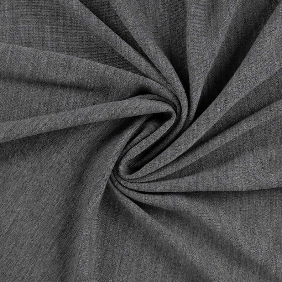 100% merino wool jersey mid grey