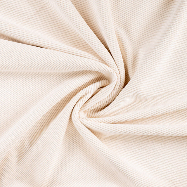 Fur lined cord off white