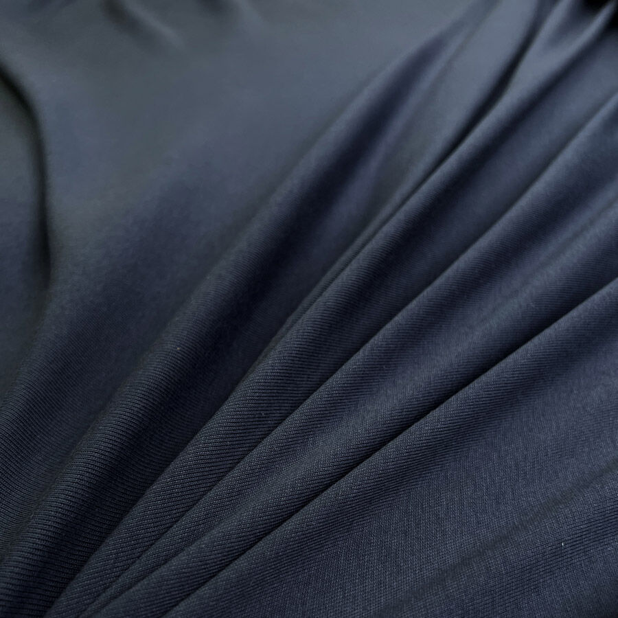 French navy rib jersey
