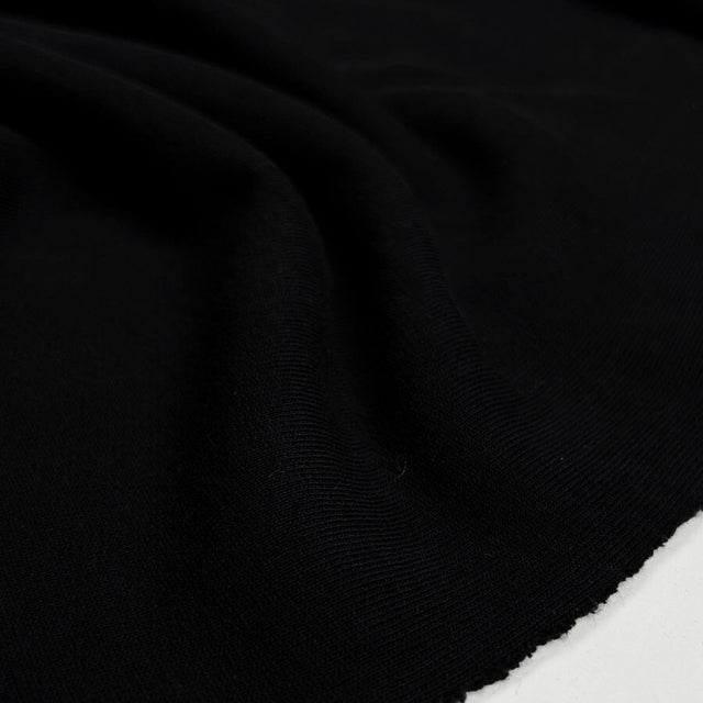 Cotton looped back jersey black