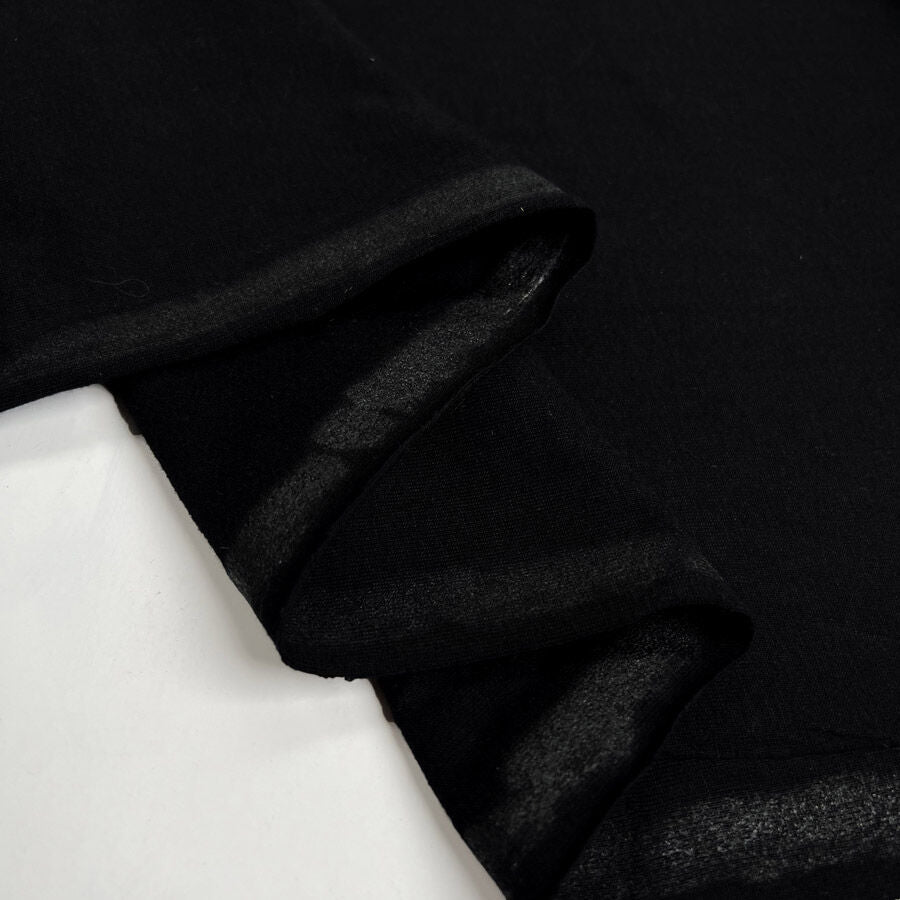 True essentials fine rib t shirting black