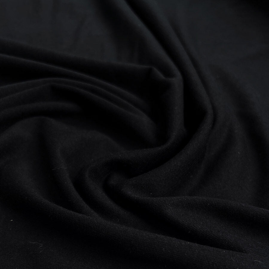 True essentials fine rib t shirting black
