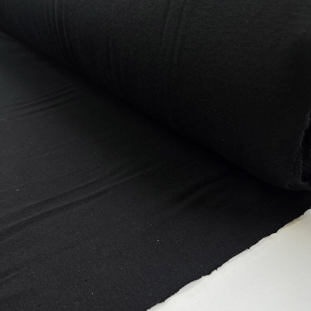Soft rib cotton jersey black