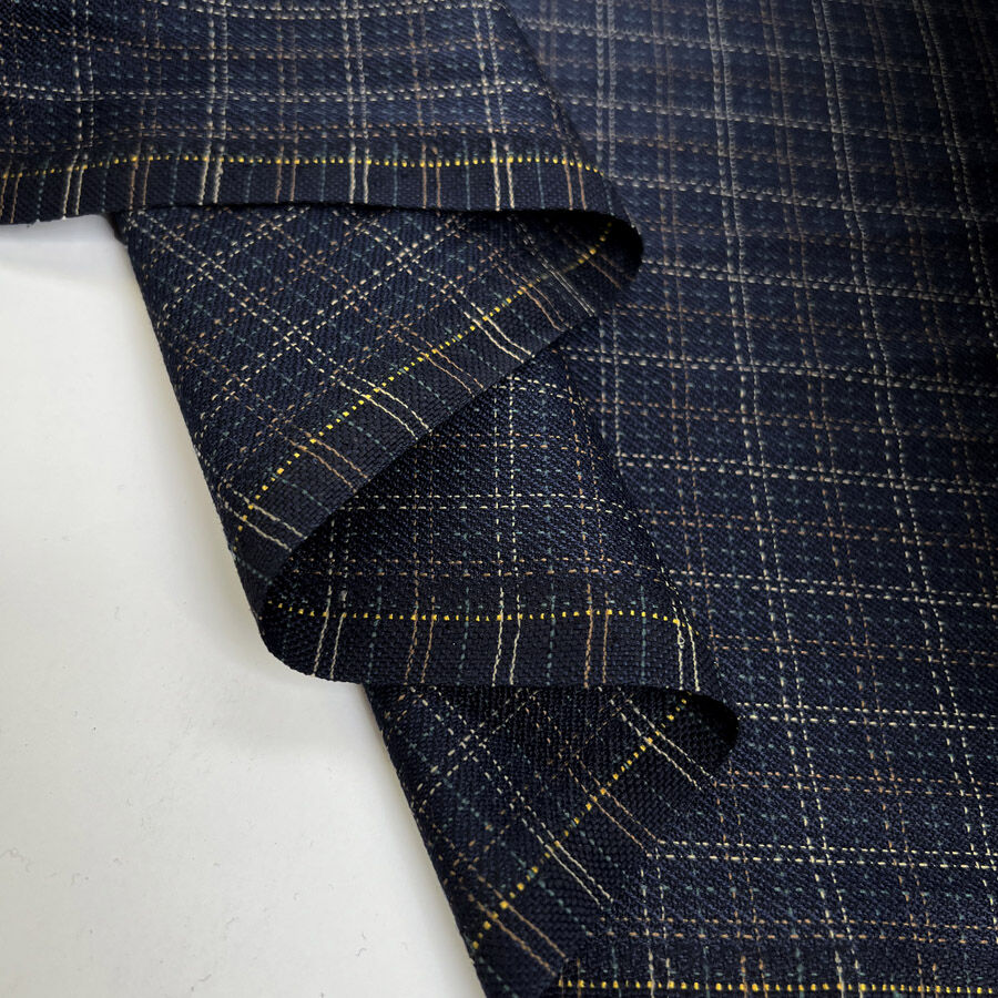 Borders check wool