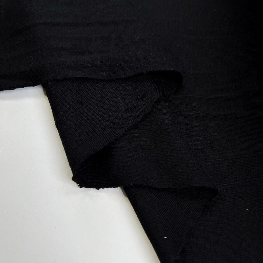 Soft rib cotton jersey black