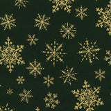 Christmas prints snowflakes green