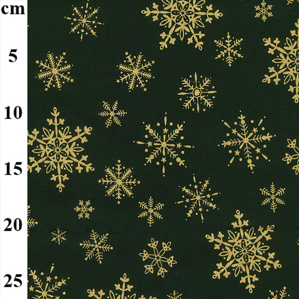 Christmas prints snowflakes green