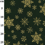 Christmas prints snowflakes green