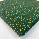 Christmas prints little stars green